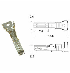 Terminal de cable hembra generico BIHR Ø0,85mm²/1,25mm²