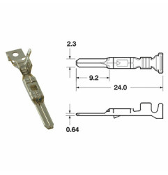 Terminal de cable macho serie090 FRKW BIHR Ø0,5mm²/0,85mm²