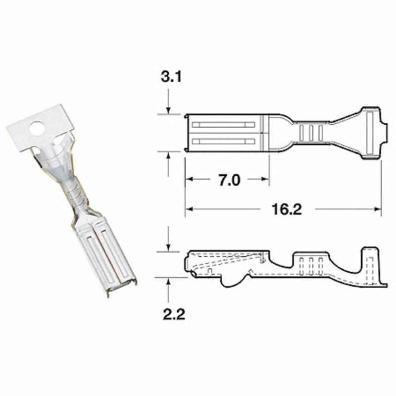 Terminal de cable hembra serie090 FRKW BIHR Ø0,5mm²/0,85mm²