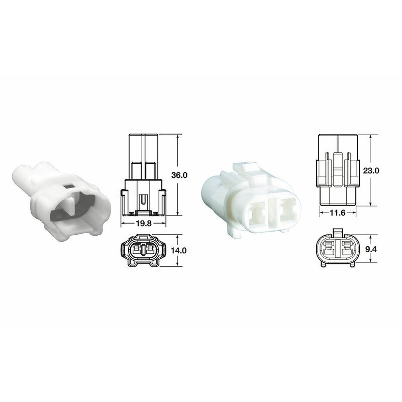 BIHR Satz Steckverbinder Modell 090 SMTO OE 2-polig Ø 0,85 mm²/1,25 mm² - 5 komplette Sätze