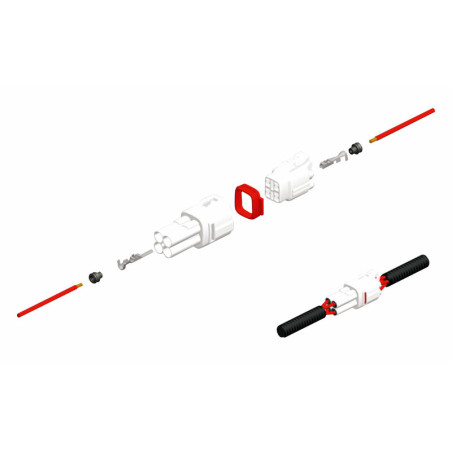 BIHR 2 plugs end set Connectors 090 SMTO series OE Type Ø0,85mm²/1,25mm² - 5 sets