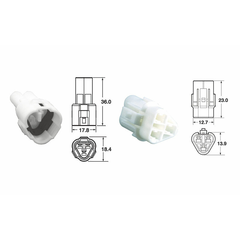 BIHR Satz Steckverbinder Modell 090 SMTO OE 3-polig Ø 0,85 mm²/1,25 mm² - 5 komplette Sätze