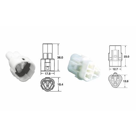 BIHR Satz Steckverbinder Modell 090 SMTO OE 3-polig Ø 0,85 mm²/1,25 mm² - 5 komplette Sätze