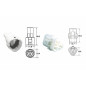 BIHR 3 plugs end set Connectors 090 SMTO series OE Type Ø0,85mm²/1,25mm² - 5 sets