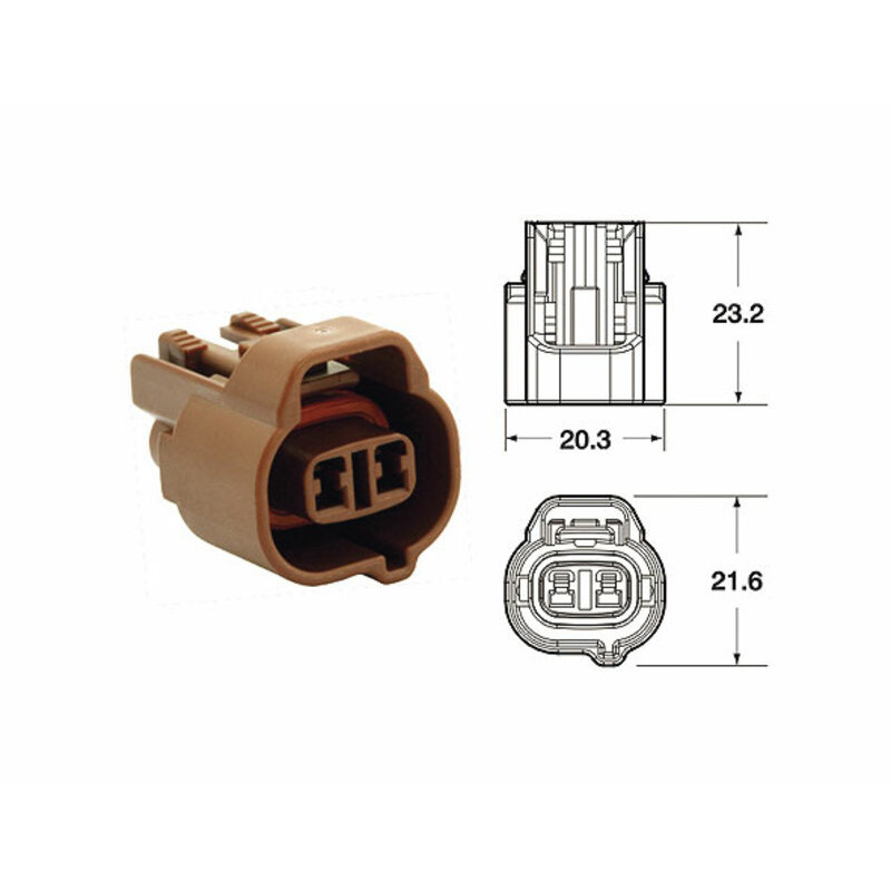 BIHR Female Connector 090 SMTO series OE Type 2 plugs end set Brown - 5pcs