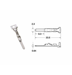 Cosse femelle série 090 SMTO BIHR Ø0,85mm²/1,25mm² - 50pcs - 1101A0006