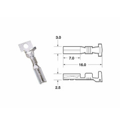BIHR Femelle Connector 090 SMTO series Ø0,85mm²/1,25mm² - 50pcs - 1201A0006