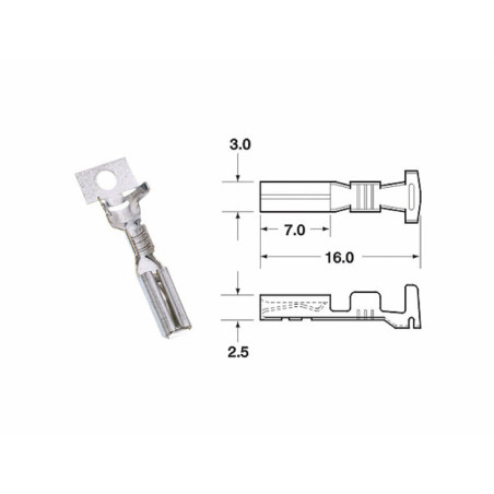 BIHR Femelle Connector 090 SMTO series Ø0,85mm²/1,25mm² - 50pcs - 1201A0006