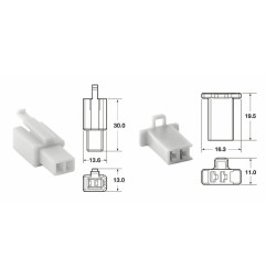 BIHR Satz Steckverbinder 110 ML OE 2-polig Ø 0,5mm²/0,85 mm² - 5 komplette Sätze