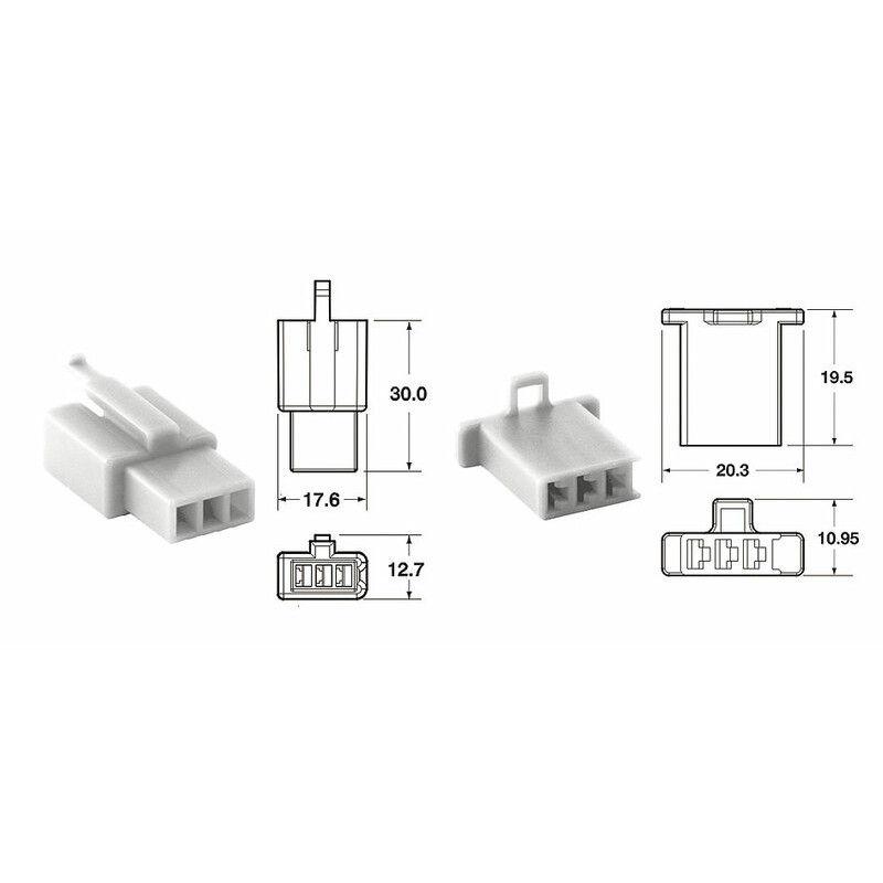 BIHR Satz Steckverbinder 110 ML OE 3-polig Ø 0,5mm²/0,85 mm² - 5 komplette Sätze BIHR Satz Steckverbinder 110 ML OE 3-polig Ø 0,5mm²/0,85 mm² - 5 komplette Sätze