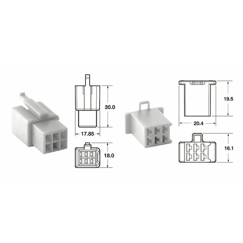 Juego de conectores 6 vias 110 ML BIHR tipo original Ø0,5mm²/0,85mm² - 5 Juegos completo