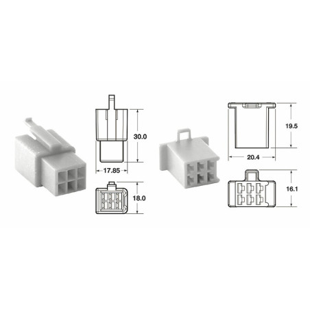 BIHR 6 plugs end set Connectors 110 ML OE Type Ø0,5mm²/0,85mm² - 5 sets