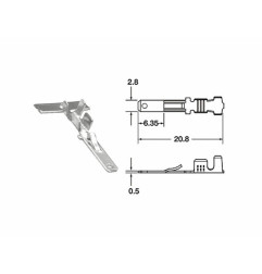 Pin männlich ML Ø0,85/1,25 - x50 BIHR