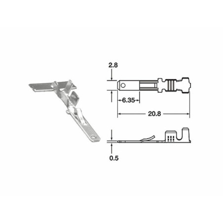 BIHR Male Terminal 110 ML series Ø0,85mm²/1,25mm² - 50pcs