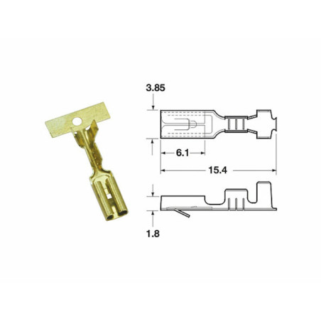 BIHR Female Terminal 110 ML series Ø0,85mm²/1,25mm² - 50pcs
