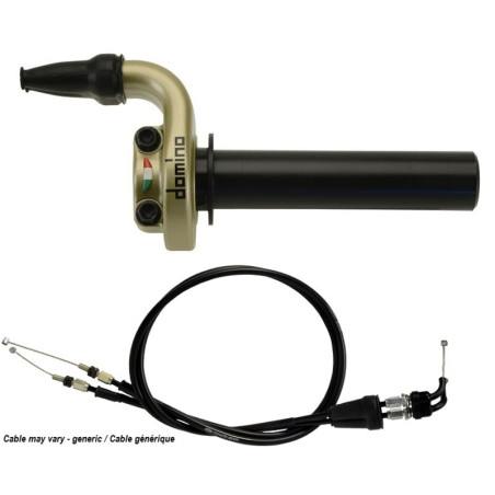 Kit poignées DOMINO KRE avec câbles or pour KAWASAKI KX 450, KXF 250, KXF 450 de 2009 à 2022