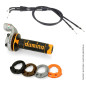 DOMINO KRK Evo Lenkergriffe mit Zügen Griffgummis Rot/Schwarz für KAWASAKI KX 450, KXF 450 2009-2022