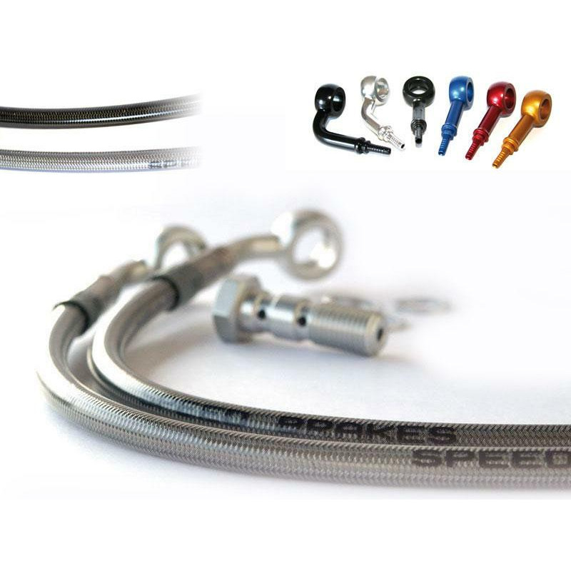 Speedbrakes Aviation Bremsschlauch Carbon/Schwarz Banjo TECNIUM für SUZUKI LTZ 400 2003-2018 Speedbrakes Aviation Bremsschlauch Carbon/Schwarz Banjo TECNIUM für SUZUKI LTZ 400 2003-2018