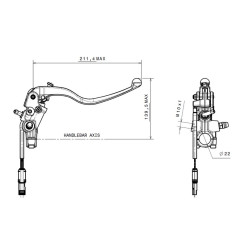 BREMBO Brake Master Cylinder Ø16x21mm Titanium