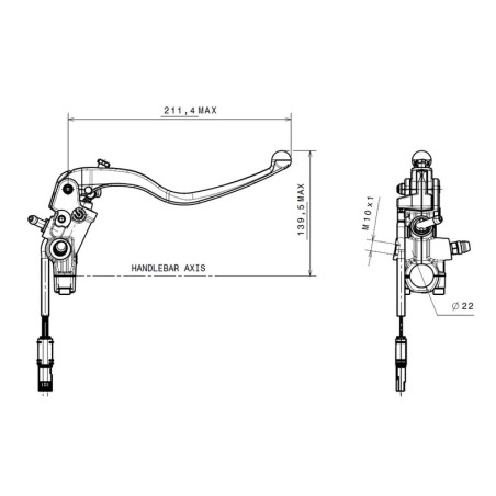 BREMBO Brake Master Cylinder Ø16x21mm Titanium