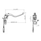 Bomba de freno BREMBO 16x21mm titanio