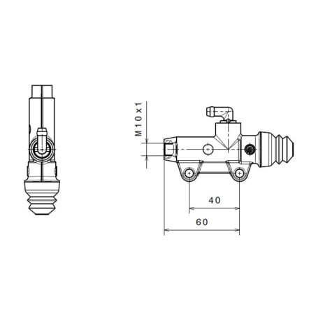 BREMBO Rear Brake Master Cylinder Ø11mm Natural