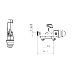 Bomba de freno BREMBO trasero negro Ø13mm