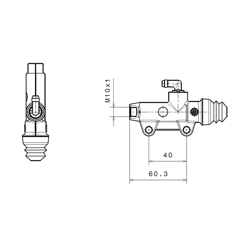 BREMBO Bremshauptzylinder hinten Ø13mm Schwarz
