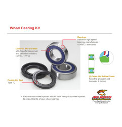Kit roulements de roue ALL BALLS pour POLARIS MAGNUM 330, MAGNUM 500, SCRAMBLER 500, TRAIL BLAZER 250, TRAIL BOSS 250