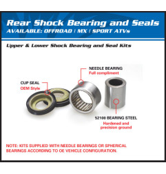 Kit roulements d'amortisseur ALL BALLS pour SUZUKI DR-Z 400 S, DR-Z 400 SM, DRZ 400, RM 125, RM 250 et KAWASAKI KLX 400