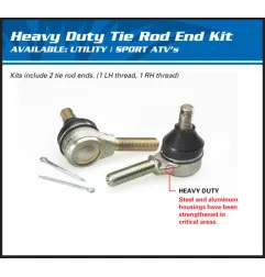 Kit rotule de direction ALL BALLS pour KAWASAKI KFX 90, SUZUKI LT 80 QUADRUNNER 2WD, POLARIS PHOENIX 200 et ARCTIC CAT DVX 90