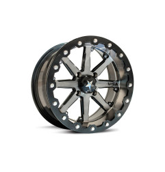 MSA WHEELS M21 Lok Utility Felge - silber/schwarz 15X7 für POLARIS MAGNUM 500, SPORTSMAN 400, SPORTSMAN 500, SPORTSMAN 500 HO