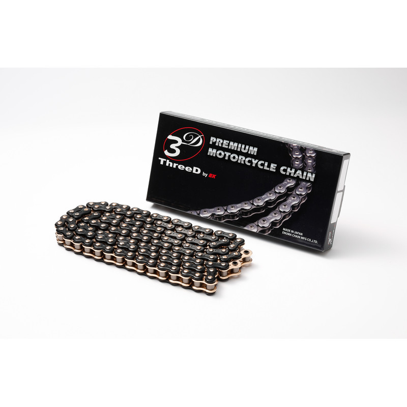 Cadena de transmisión EK CHAIN ThreeD® 525 Z/3D - Retenes QX2-Ring - Cierre tipo remache