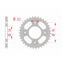 AFAM steel rear sprocket 420 pitch for HONDA CRF 50, MONKEY, MSX 125, XR 50 2000-2027