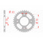 Corona de acero AFAM paso 420 para HONDA CRF 50, MONKEY, MSX 125, XR 50 de 2000 a 2027 Corona de acero AFAM paso 420 para HONDA CRF 50, MONKEY, MSX 125, XR 50 de 2000 a 2027