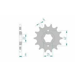 AFAM steel front sprocket 520 pitch for HONDA XL 250 S, XL 500 S, XL 600, XR 500, XR 600 1979-1990