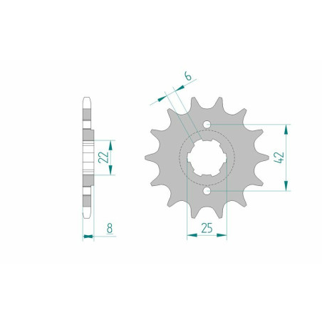 AFAM steel front sprocket 520 pitch for HONDA XL 250 S, XL 500 S, XL 600, XR 500, XR 600 1979-1990