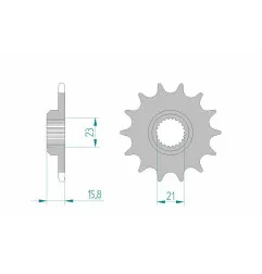 AFAM steel front sprocket 520 pitch for YAMAHA TT 600, TT 600 RE, XT 600, XT 600 Z TENERE, XTZ 660 TENERE 1987-2004