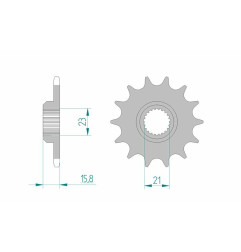 AFAM steel front sprocket 520 pitch for YAMAHA TT 600, TT 600 RE, XT 600, XT 600 Z TENERE, XTZ 660 TENERE 1987-2004
