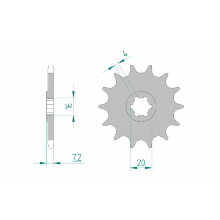 AFAM steel front sprocket 10T, 520 pitch for SUZUKI LT 80 QUADRUNNER 2WD and KAWASAKI KFX 80 1987-2006