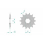 AFAM steel front sprocket 520 pitch for HUSQVARNA CR 250, WR 250, WR 360, WRK 240 and KAWASAKI KX 250, KX 500 1983-1999 AFAM steel front sprocket 520 pitch for HUSQVARNA CR 250, WR 250, WR 360, WRK 240 and KAWASAKI KX 250, KX 500 1983-1999