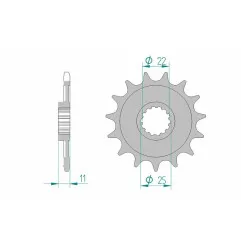 AFAM Ritzel Stahl Teilung 520 für APRILIA MXV 450, RXV 450, RXV 550, SXV 450, SXV 550 2005-2017