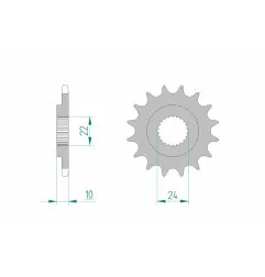AFAM steel front sprocket 520 pitch for APRILIA PEGASO 650, TUAREG 350 WIND and HUSQVARNA TR 650 STRADA ABS, TR 650 TERRA