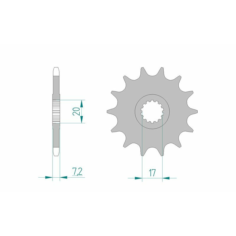 AFAM Ritzel Stahl 13 Zähne, Teilung 520 für KTM LC2 125 80, STING 125 1996-1999 AFAM Ritzel Stahl 13 Zähne, Teilung 520 für KTM LC2 125 80, STING 125 1996-1999