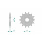 AFAM steel front sprocket 13T, 520 pitch for KTM LC2 125 80, STING 125 1996-1999