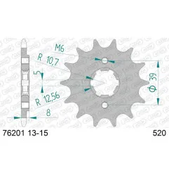 AFAM steel front sprocket 520 pitch for KYMCO MXU 150 2005-2017