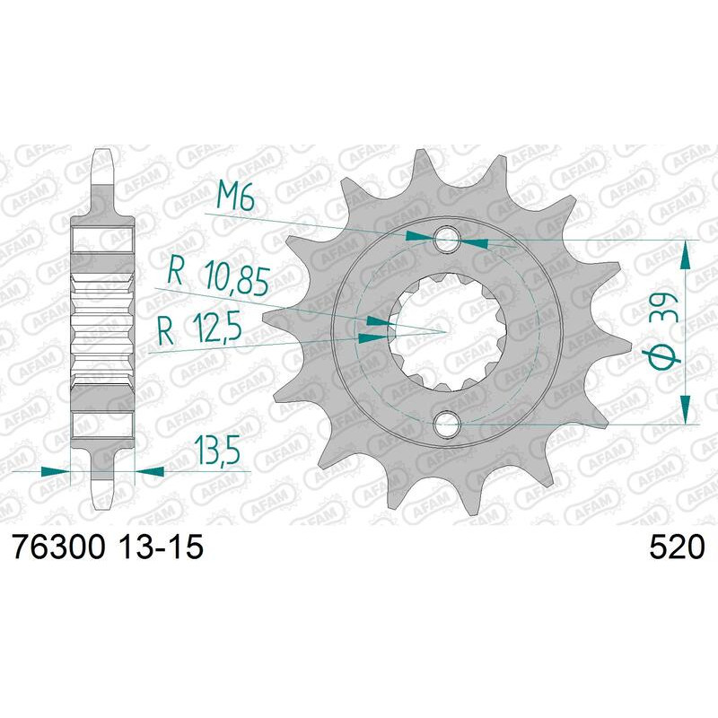 AFAM steel front sprocket 520 pitch for KYMCO MAXXER 250 and TGB BLADE 250, TARGET 325 2004-2018 AFAM steel front sprocket 520 pitch for KYMCO MAXXER 250 and TGB BLADE 250, TARGET 325 2004-2018