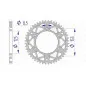 AFAM aluminium rear sprocket 520 pitch for HONDA CR 125, CR 250, CRF 450 and HM CRE 450, CREF 450, CRM-F 450 X 1983-2025