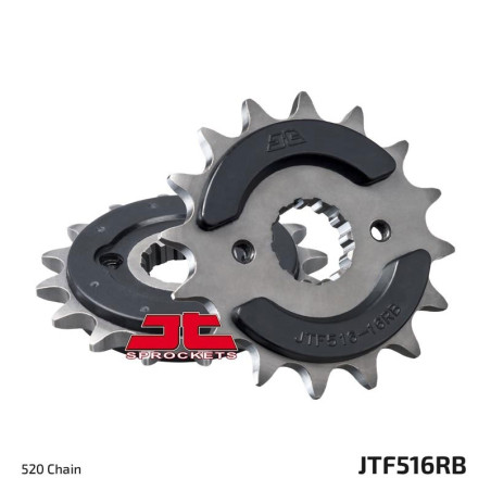 Piñón de acero JT SPROCKETS 16 dientes, paso 520 para KAWASAKI KL 250, KLR 250, KLR 600, KLX 250, KSF 250 MOJAVE 2WD