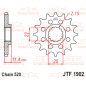 Piñón de acero JT SPROCKETS paso 520 para KTM ENDURO 690, HUSQVARNA SUPERMOTO 701, GAS GAS ES 700 y CF MOTO MT 800 E - JTF1902.1